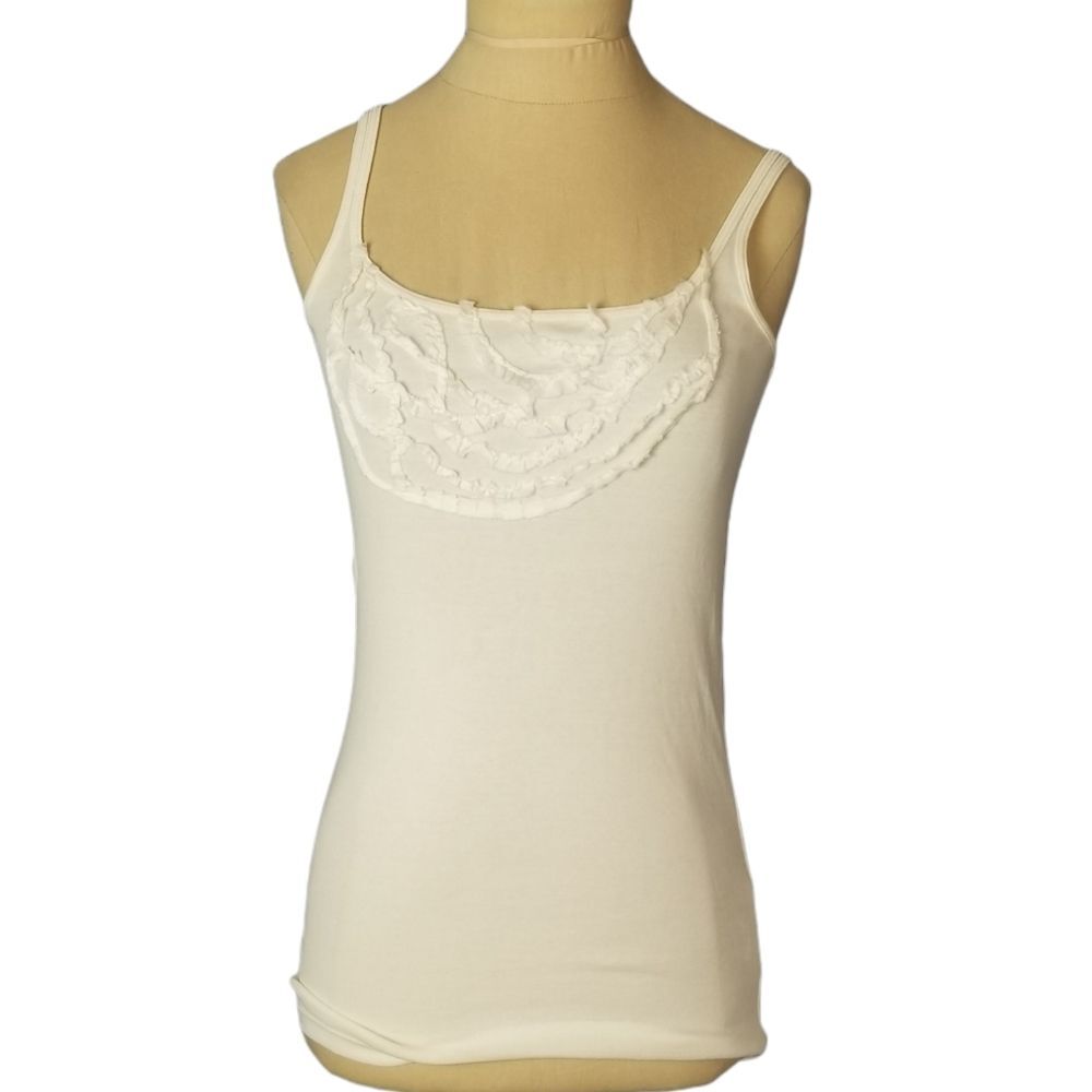 J. Crew Ivory Tank Top with embellishments.100% Cotton NWT Small